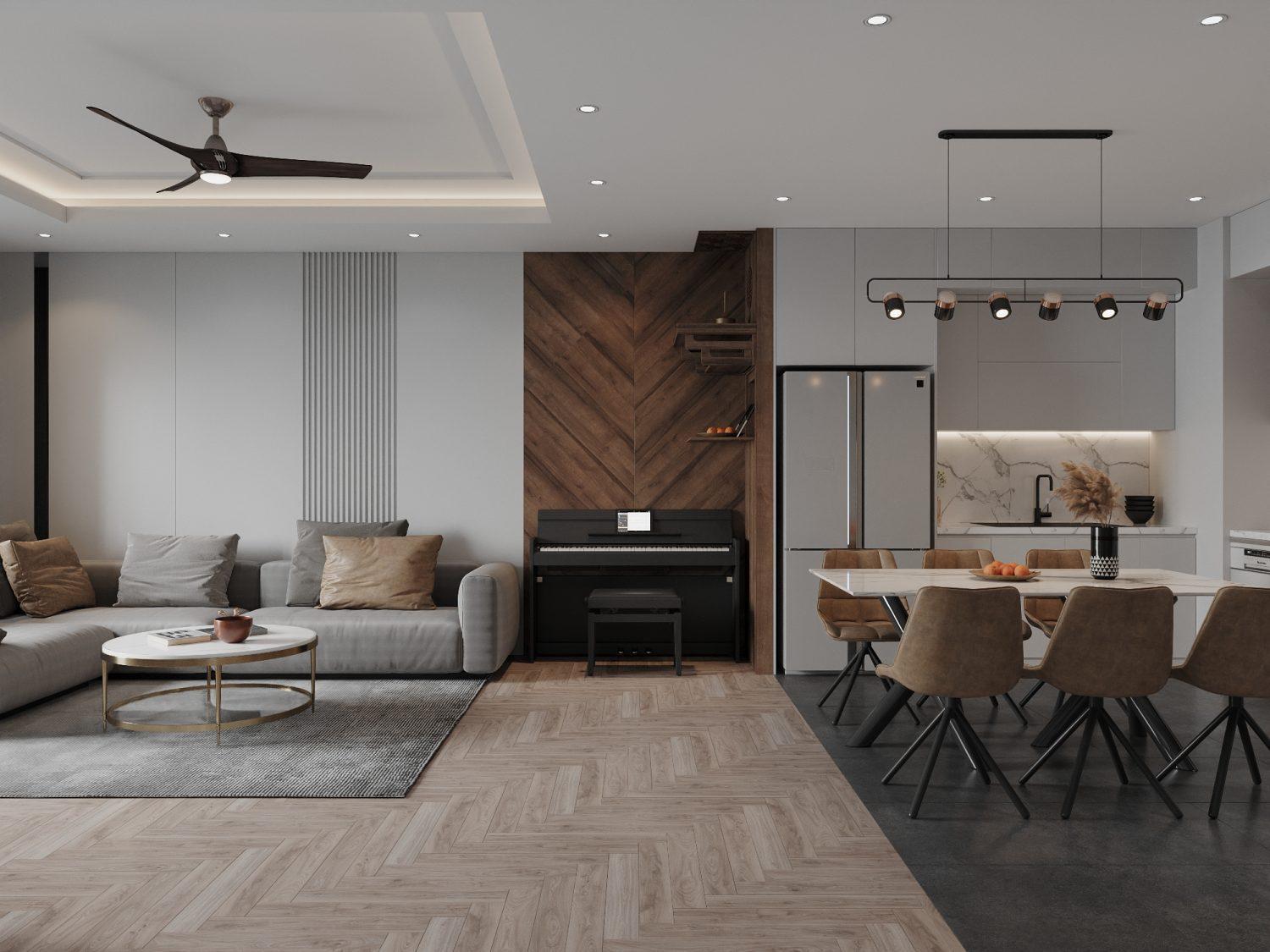 Living Room – Kitchen Interior
