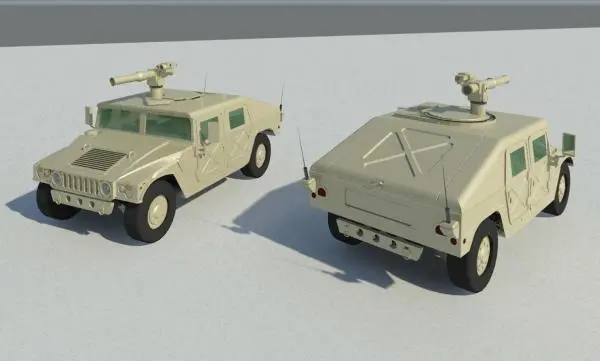 Military Humvee with TOW