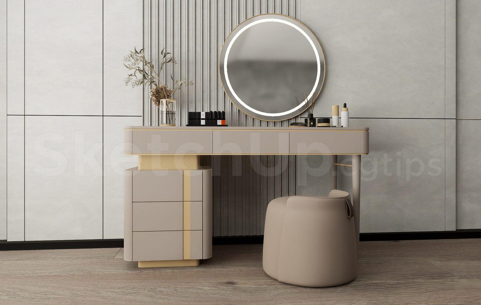 Makeup Table 3D Model for SketchUp