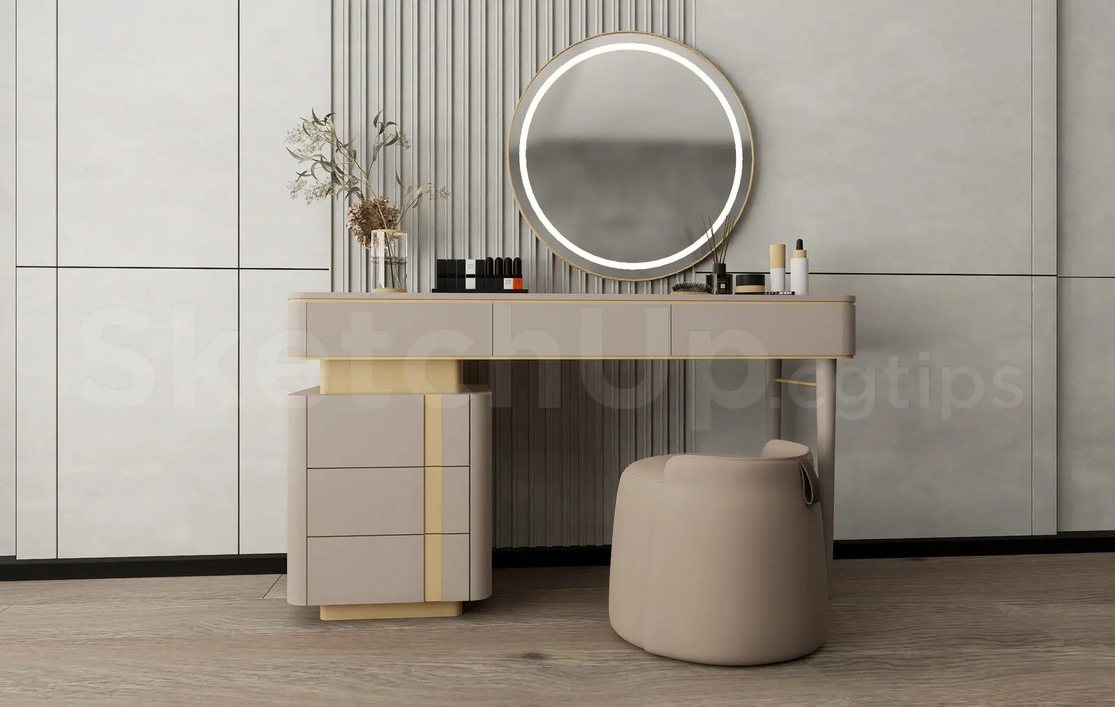 Makeup Table 3D Model for SketchUp — preview 1 (cgtips)