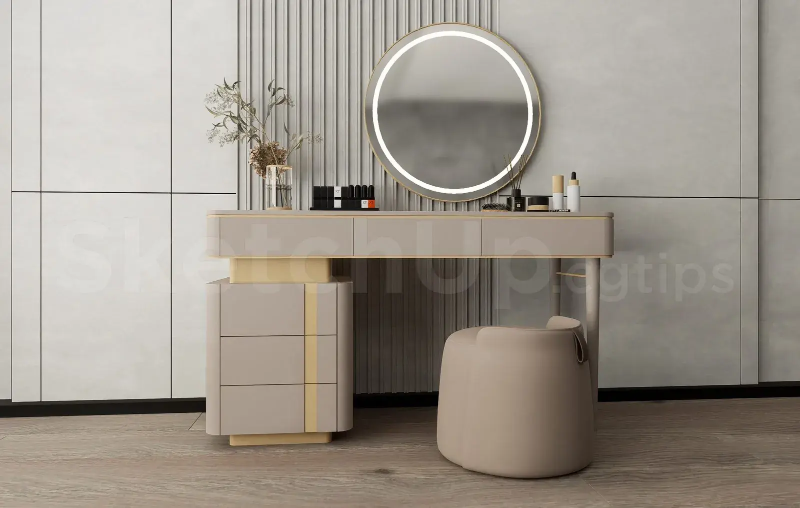 Makeup Table 3D Model for SketchUp