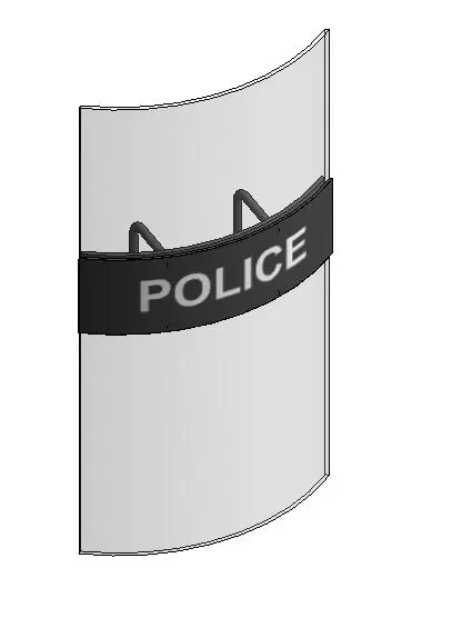 Police riot shield — preview 1, by samdab (RevitCity, CC0)