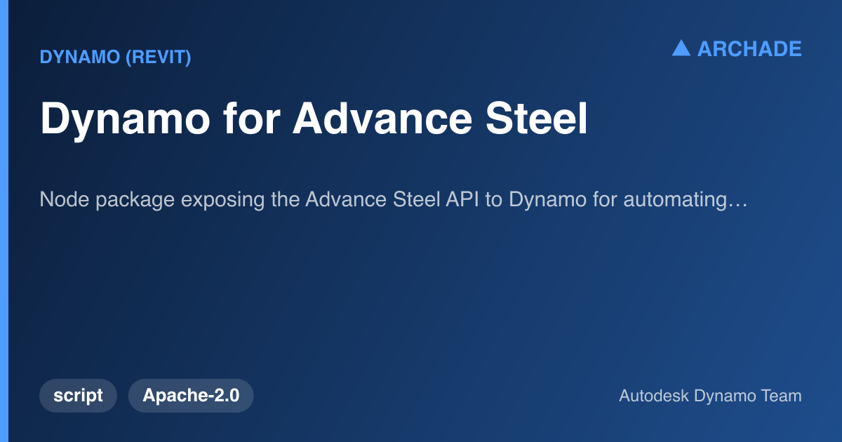 Dynamo for Advance Steel