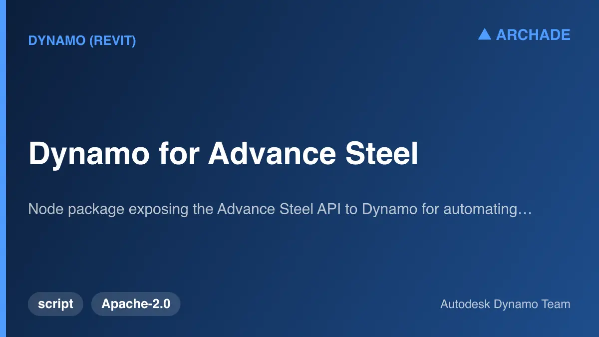 Dynamo for Advance Steel