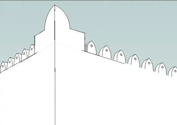 Arabic Traditional Parapet Corner