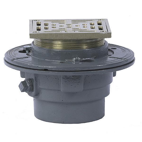 Floor Drain with Square Heavy Duty Strainer - FD-100-L