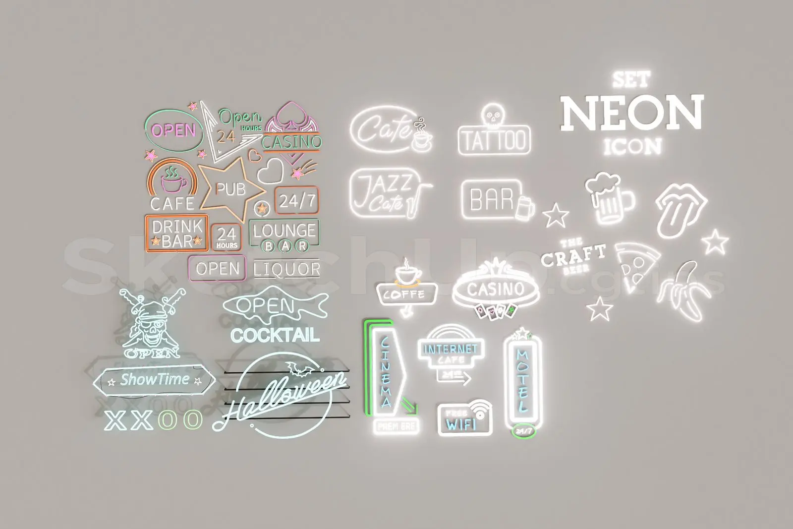 Neon Light Set — preview 1 (cgtips)