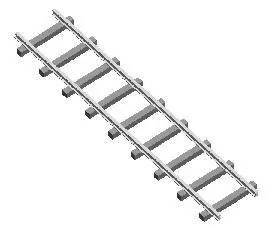 Railway track straight and curved
