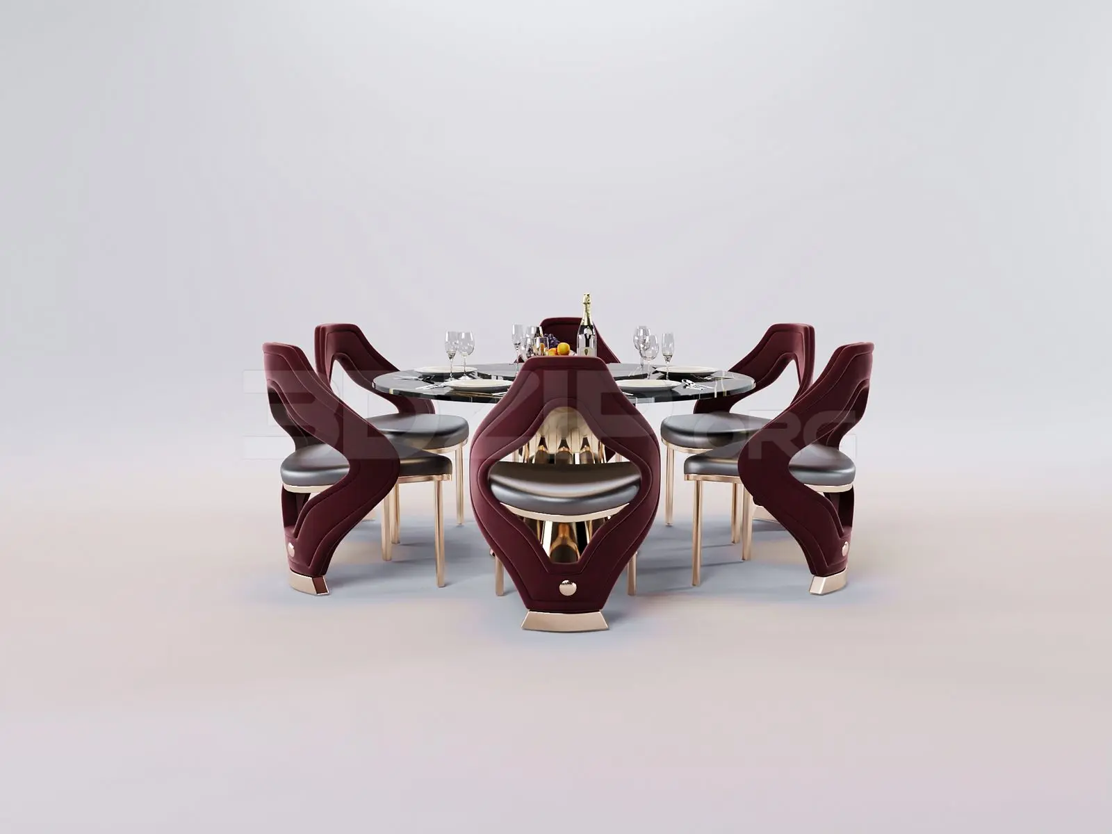Dining Table And Chair — preview 1 (3dzip)