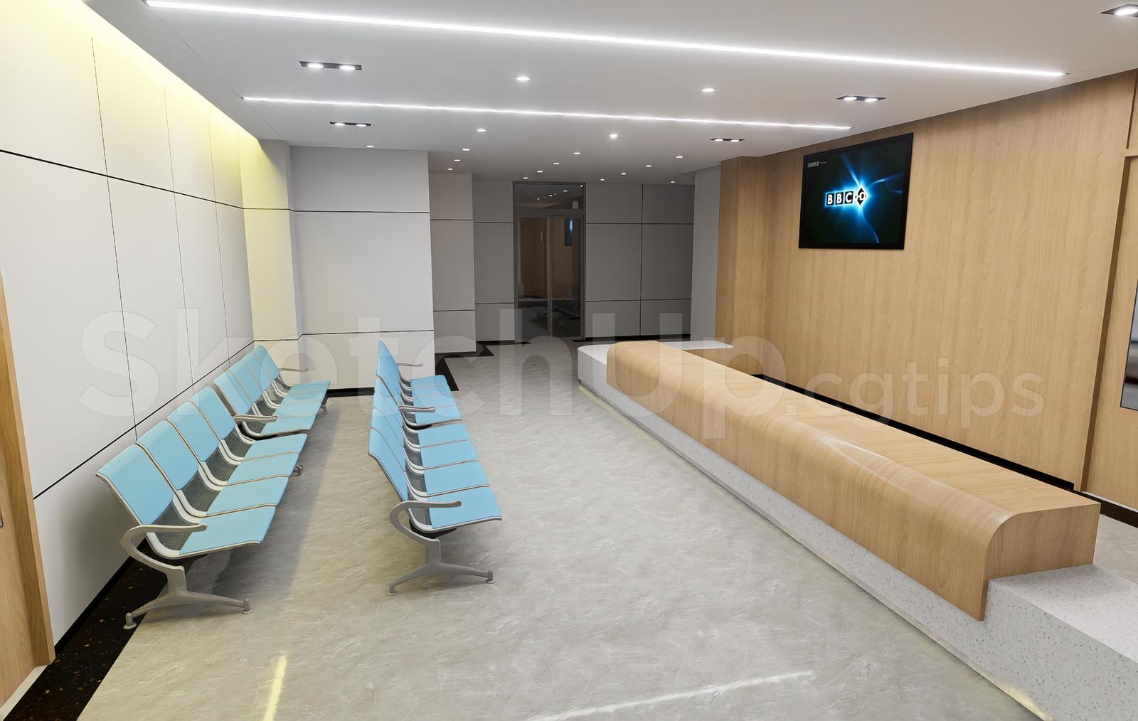Modern Hospital Waiting Area Interior Design in