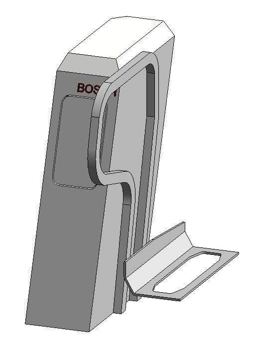 E Bike Charging Station with Wheel well down - non parametric