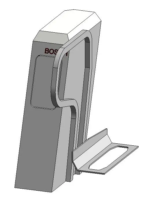E Bike Charging Station with Wheel well down - non parametric — preview 1, by thinkpositive (RevitCity, CC0)