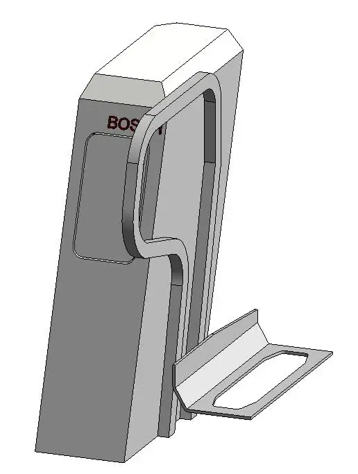 E Bike Charging Station with Wheel well down - non parametric