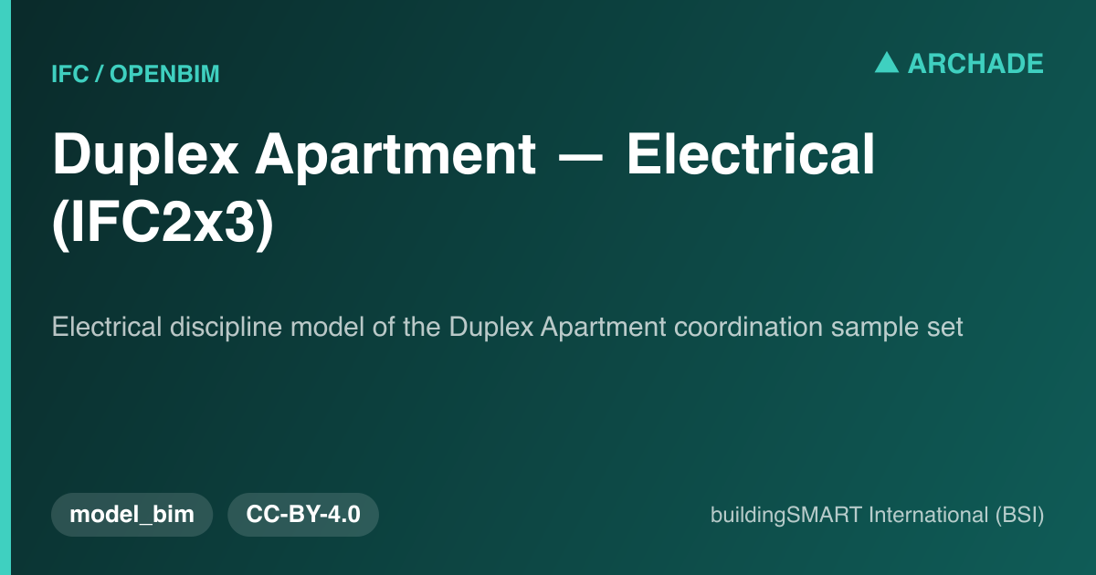 Duplex Apartment — Electrical (IFC2x3)