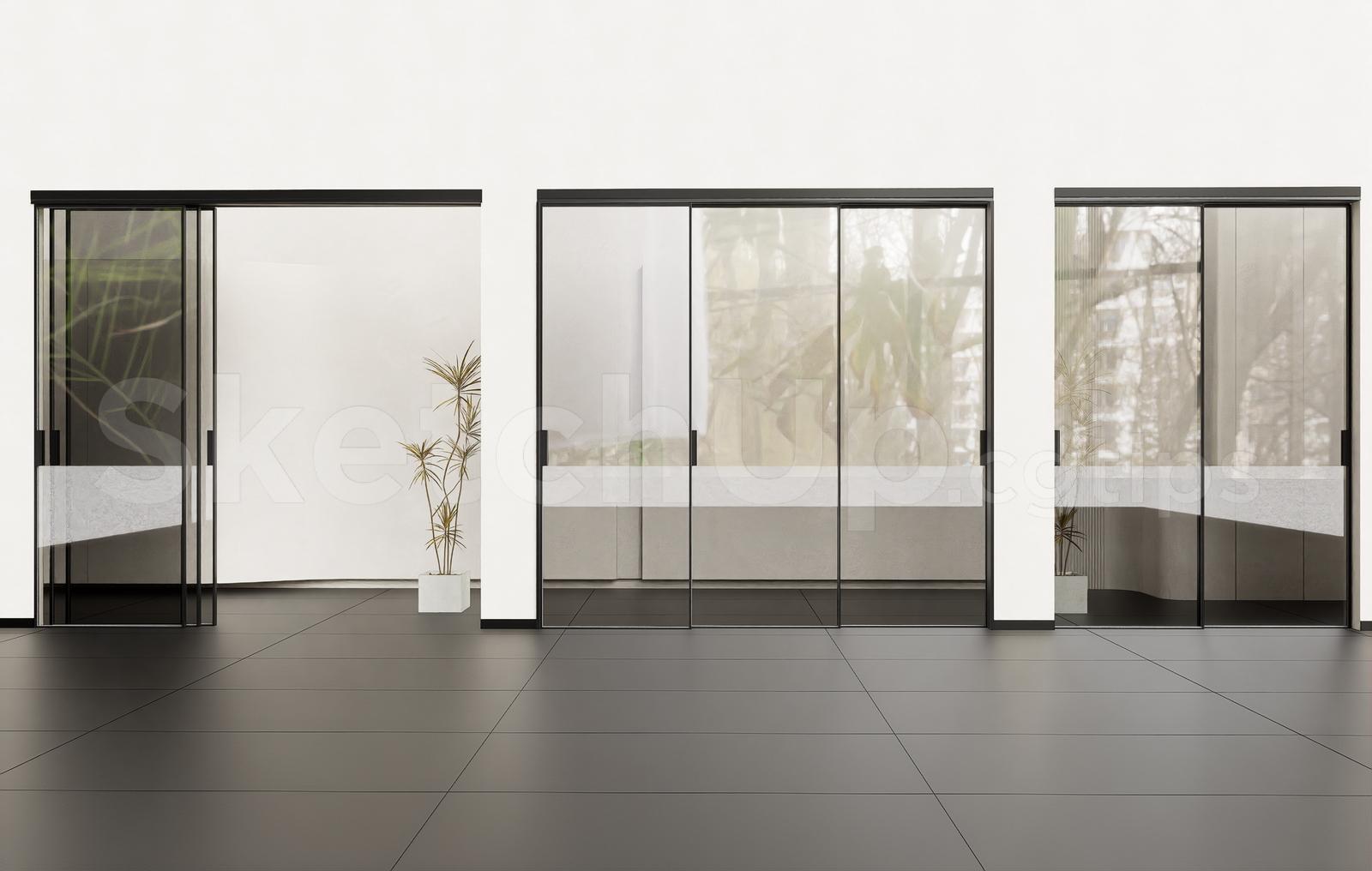 Modern Slim Frame Sliding Glass Doors