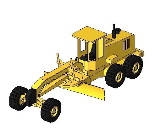 3d Road Grader — preview 1, by Jeff Rath (RevitCity, CC0)