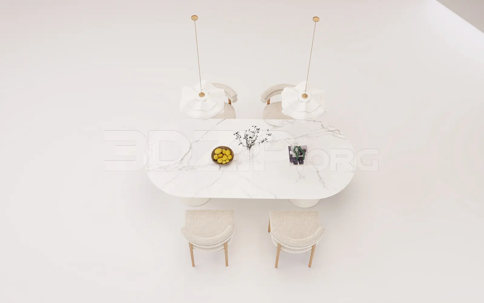 Dining Table And Chair — preview 1 (3dzip)