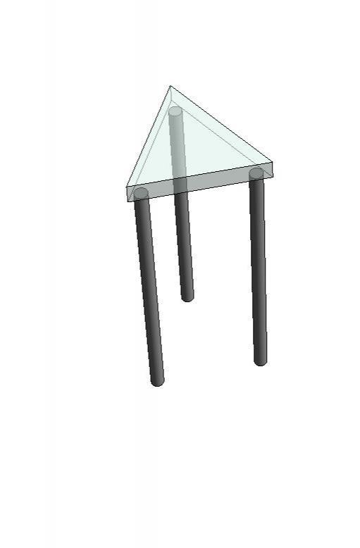 Triangle Glass Table