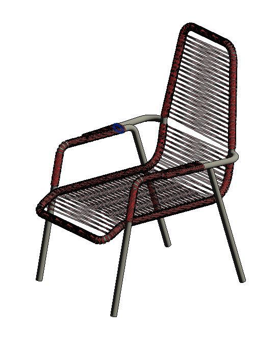 BRAZILIAN FURNITURE Cadeira de Fio para clima tropical