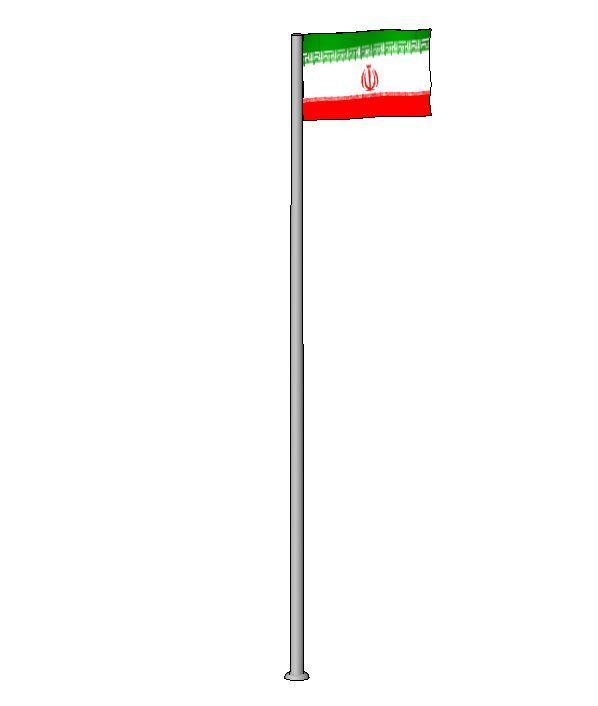 Iran Flag Pole Revit Family