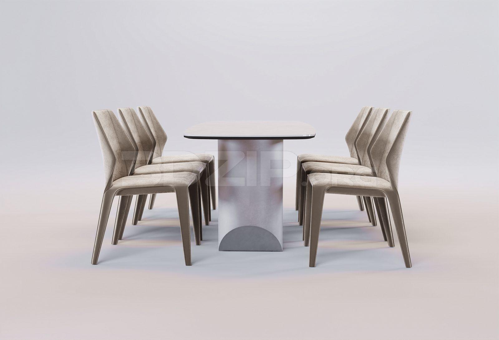 Dining Table And Chair — preview 1 (3dzip)