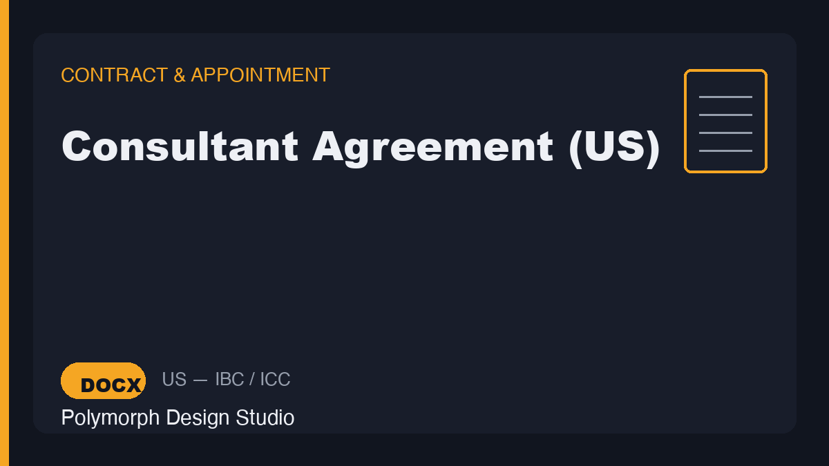 Consultant Agreement (US)