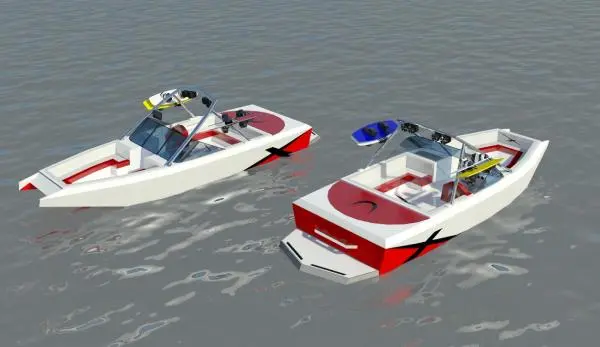Boat - Wake board ski boat — preview 1, by bradley911 (RevitCity, CC0)