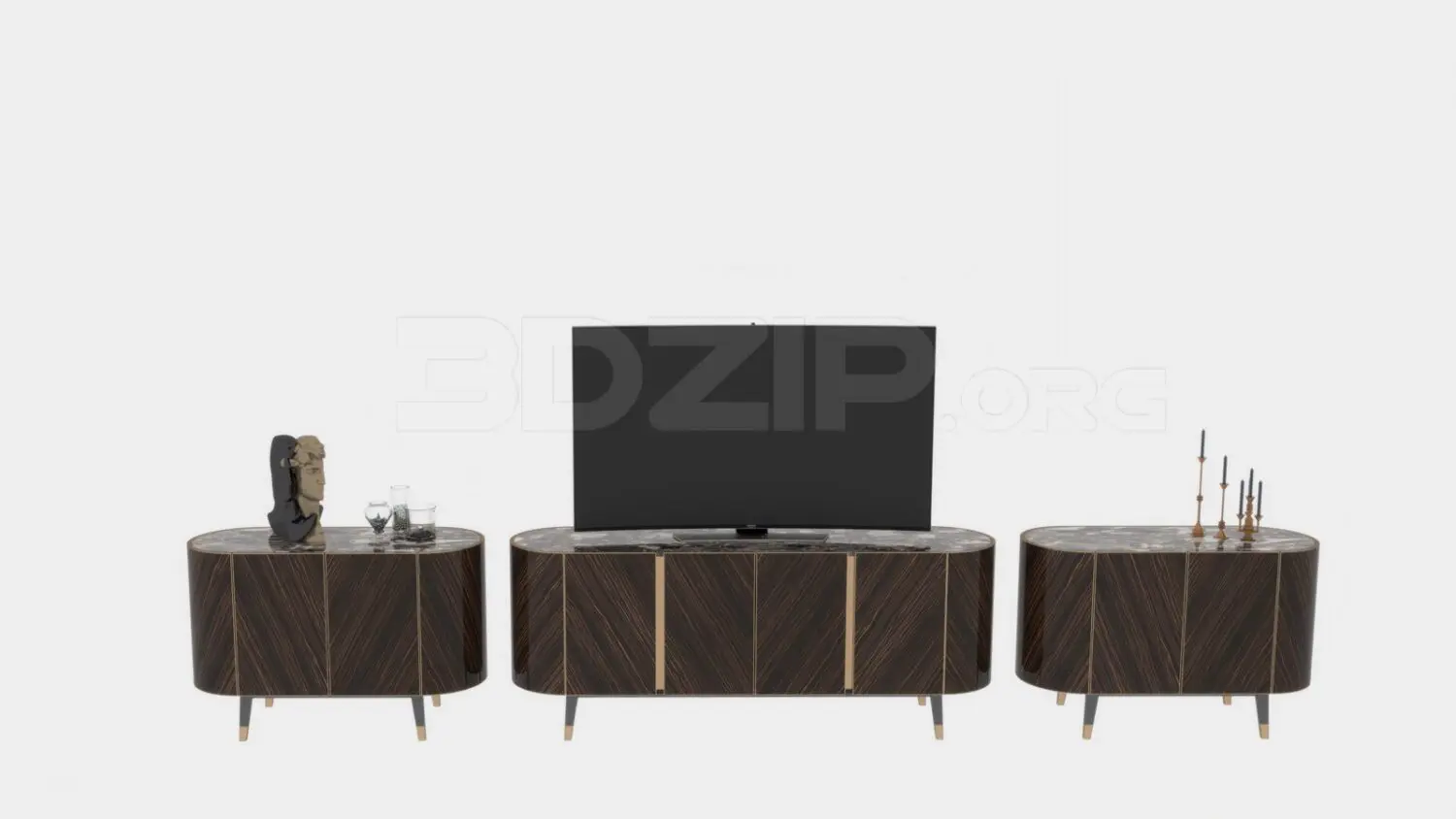 TV Cabinet — preview 1 (3dzip, CC0)