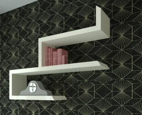 Modern bookshelf — preview 1, by niralig3 (RevitCity, CC0)
