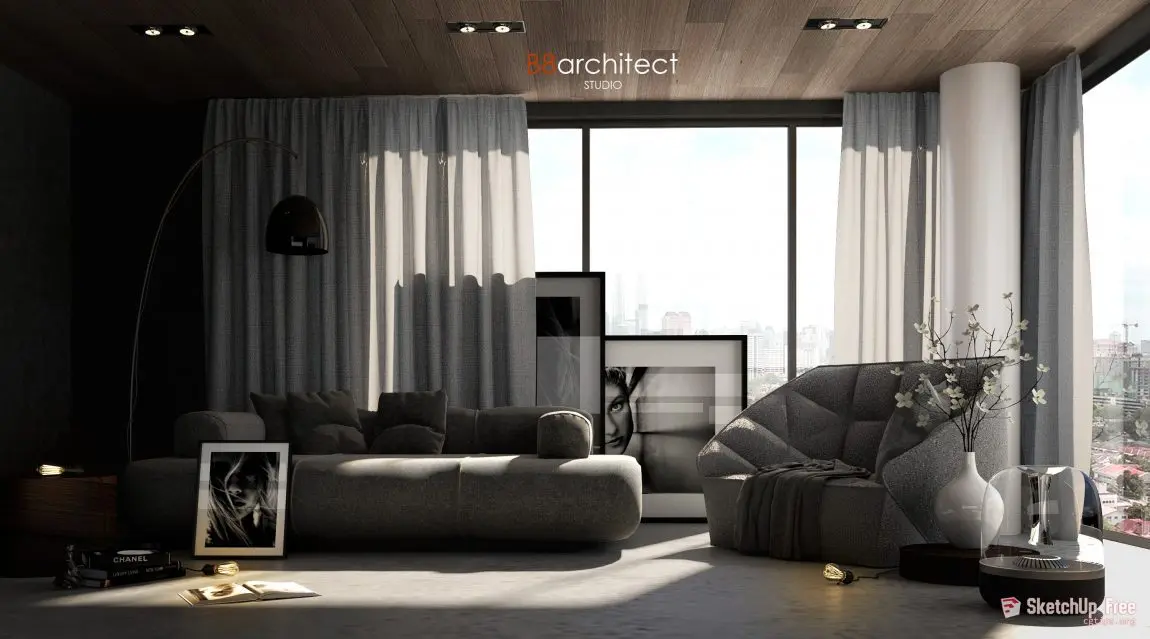 Interior Scene 1 8architect — preview 1, by B (cgtips)