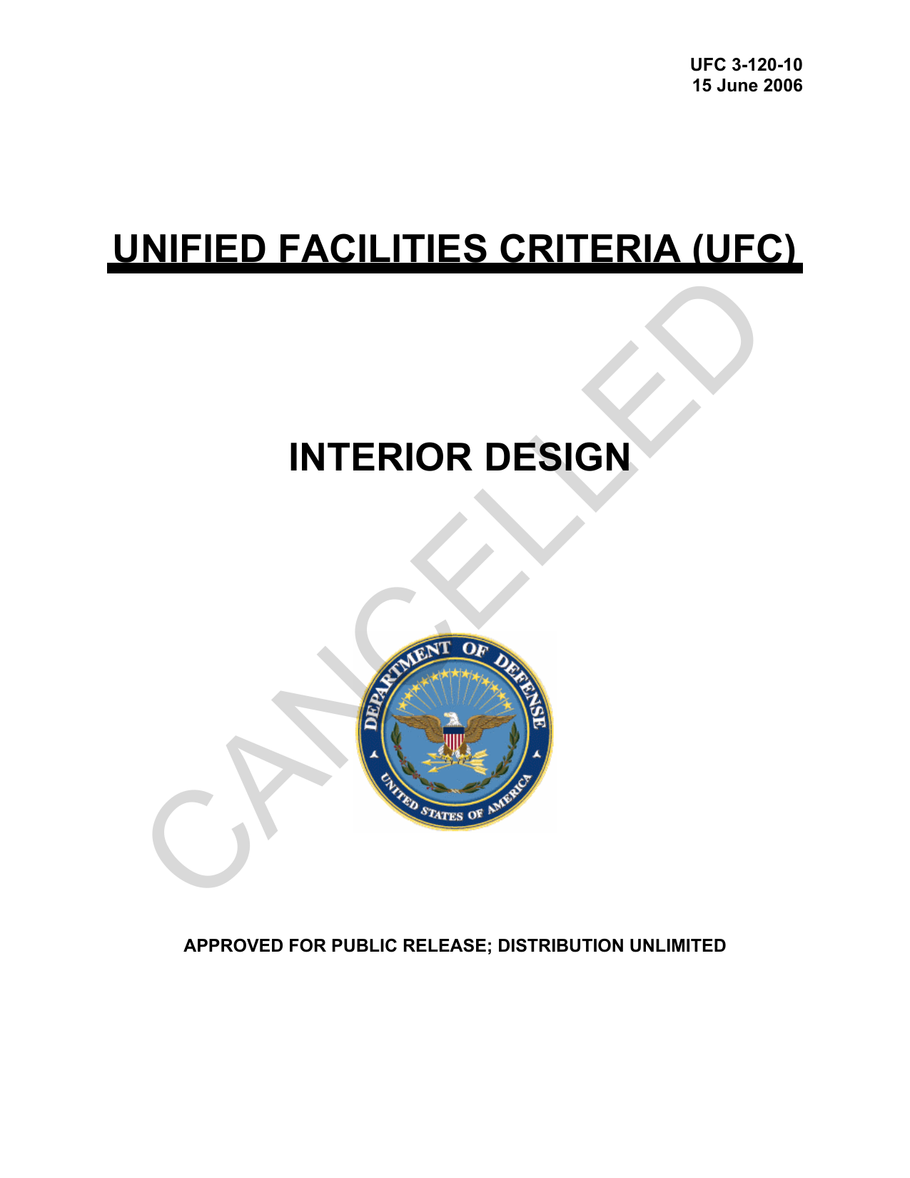 UFC 3-120-10: Interior Design