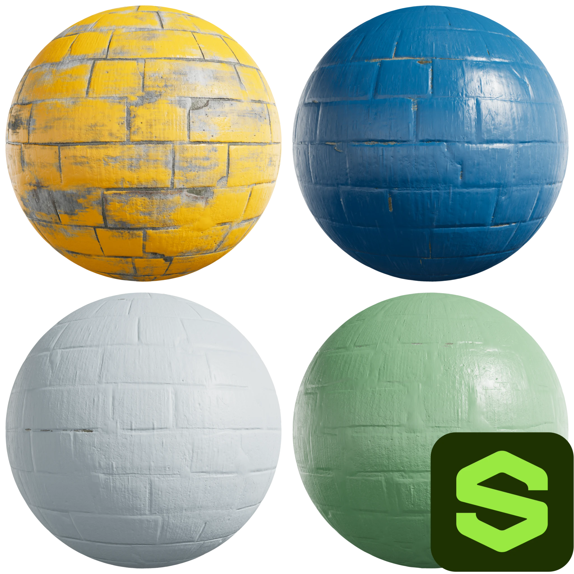 Painted Bricks Substance 001
