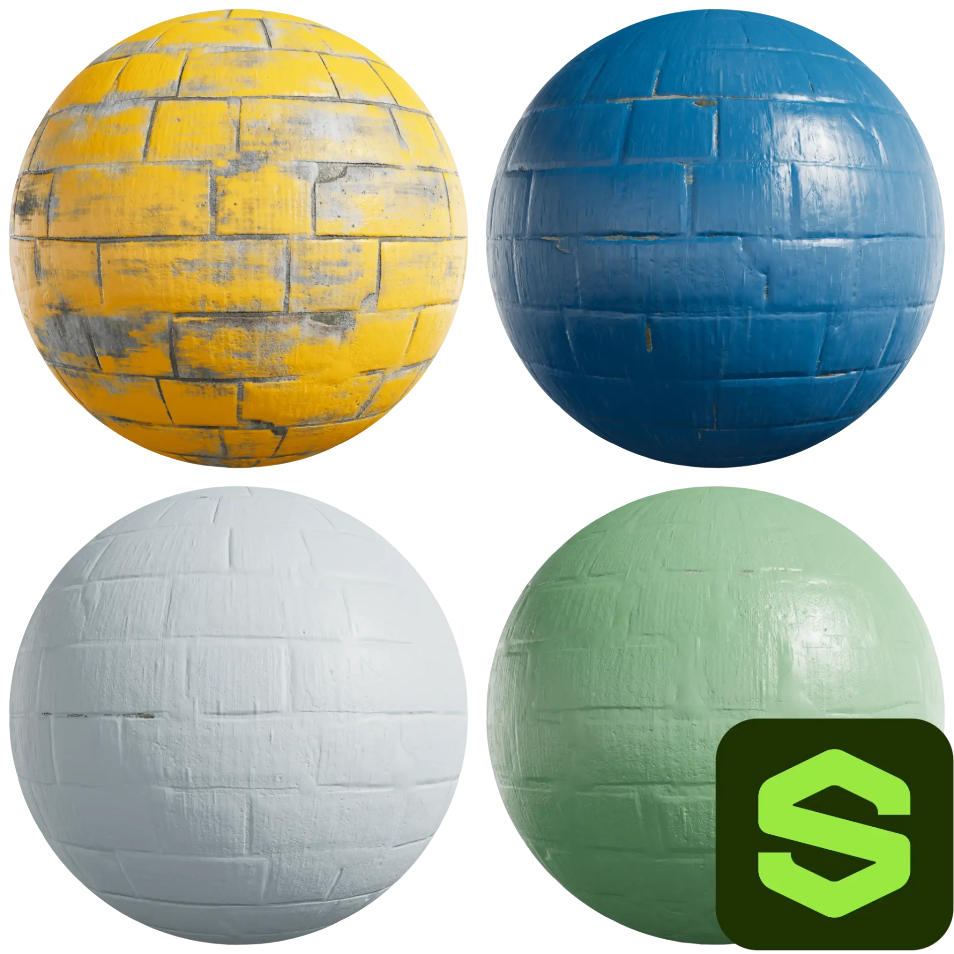 Painted Bricks Substance 001