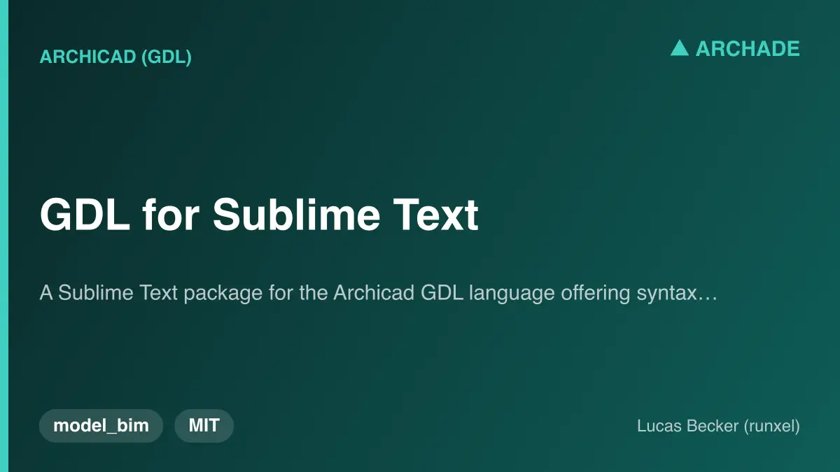 GDL for Sublime Text