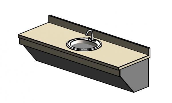 Vanity One Sink Floating