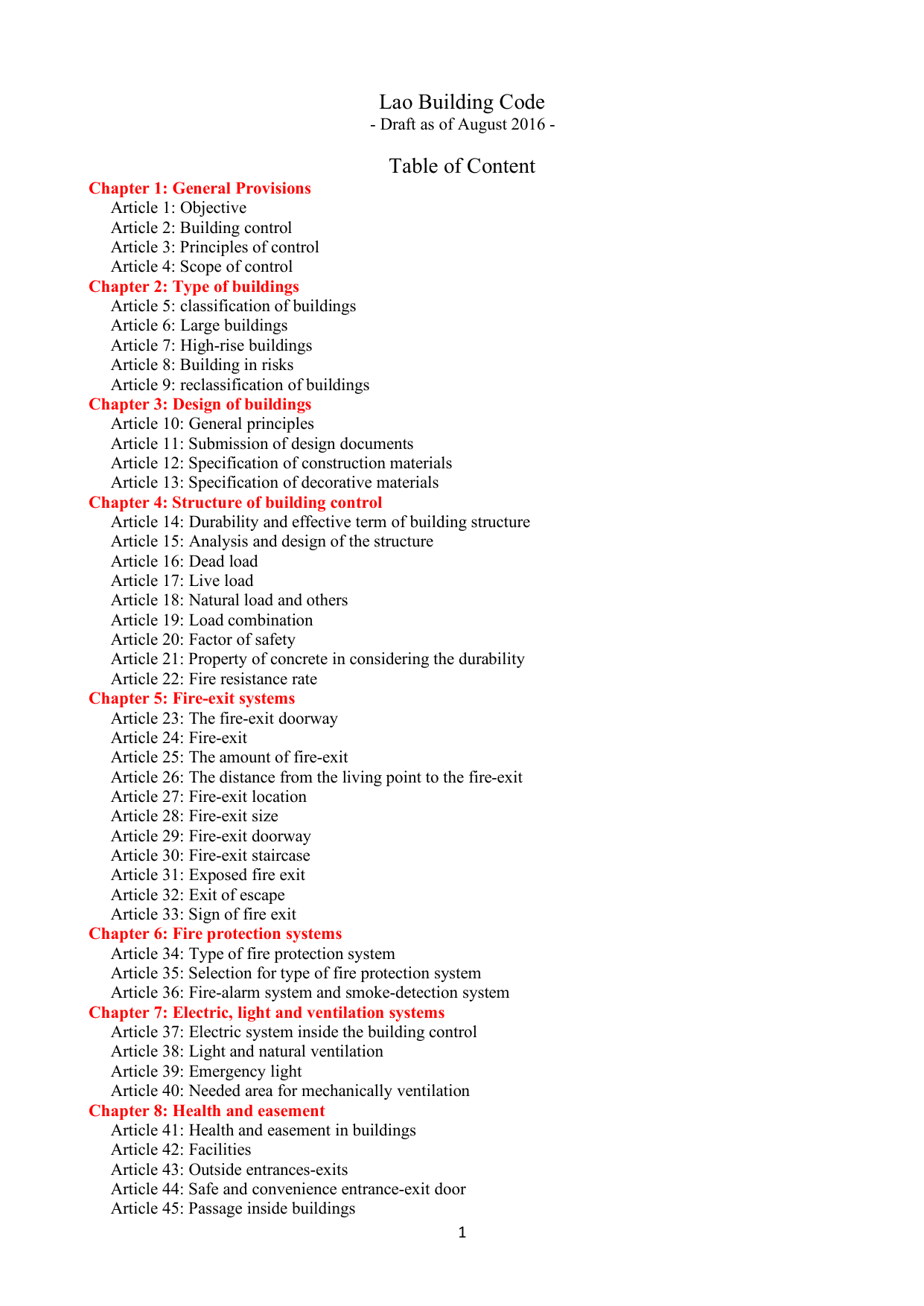 Lao Building Code (2016)