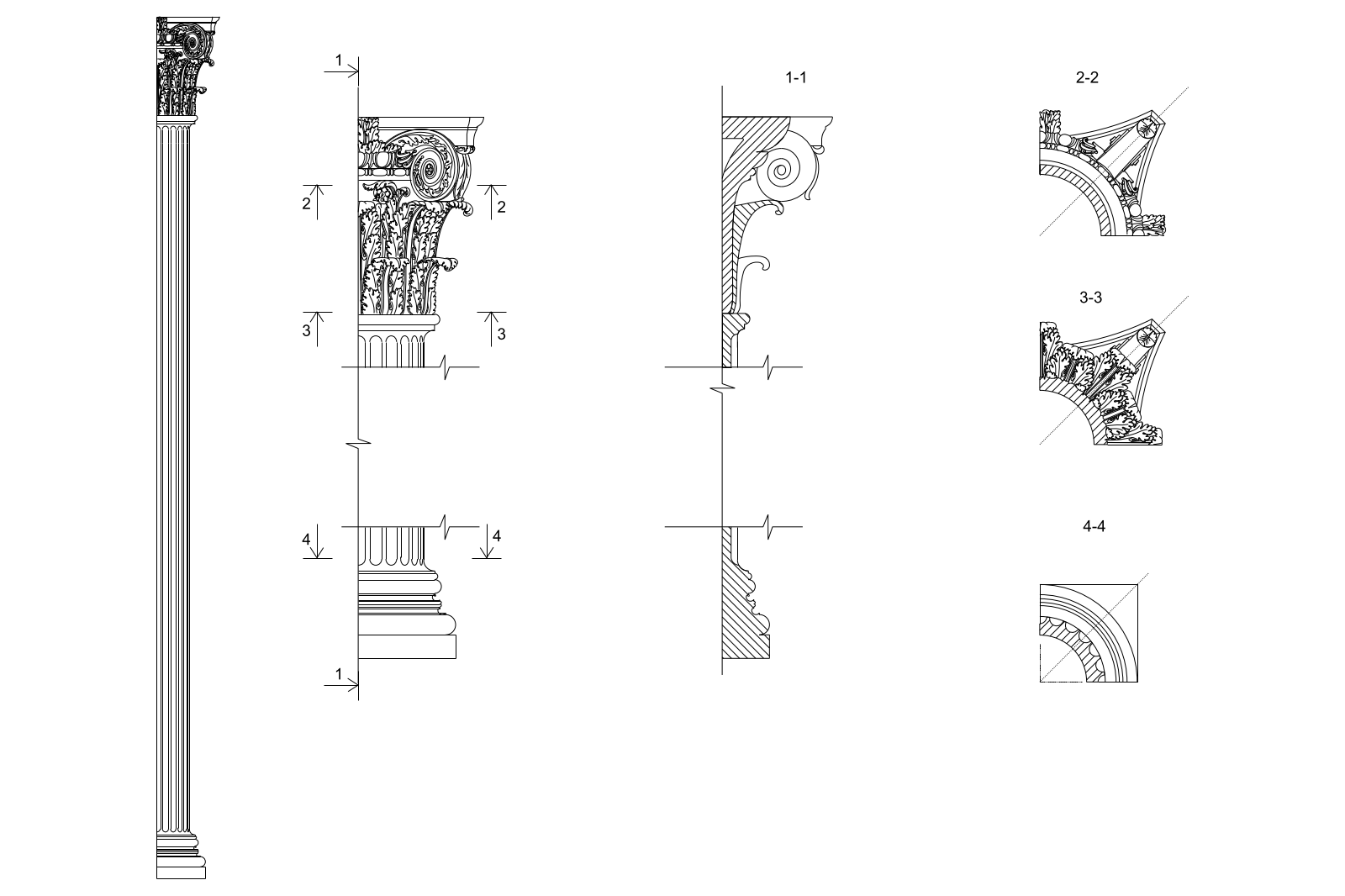 Composite pilaster