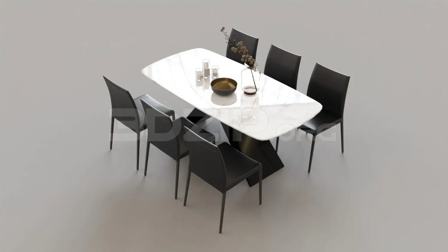 Dining Table And Chair — preview 1 (3dzip, CC0)