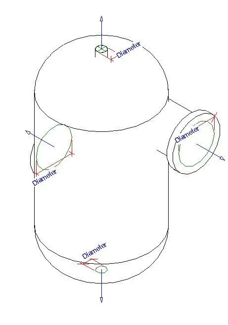 Armstrong Vortex Air Separator — isometric view of the Armstrong Vortex air separator showing flanged connection points