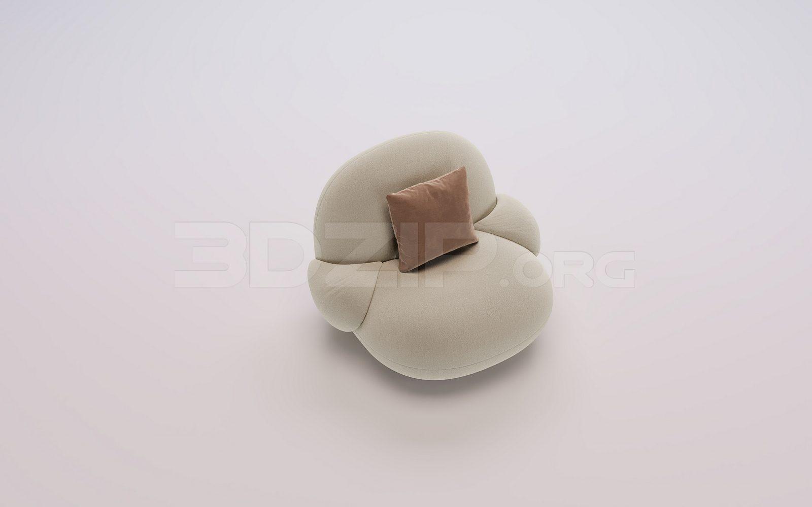 Lounge Chair 3D Model for Interior Projects