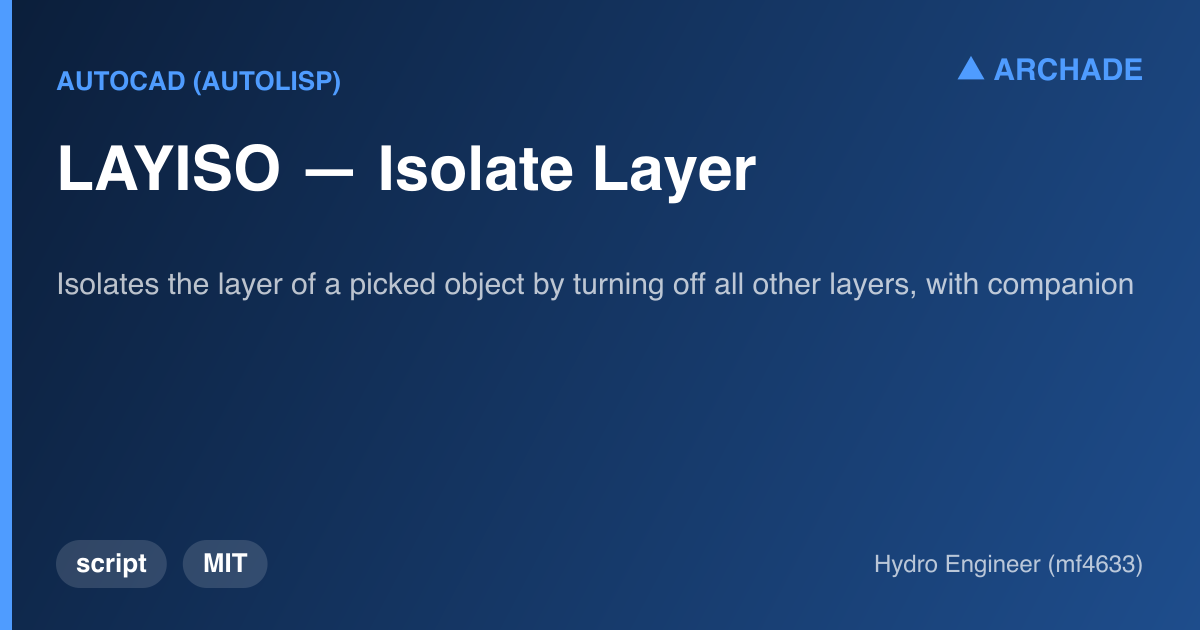 LAYISO — Isolate Layer