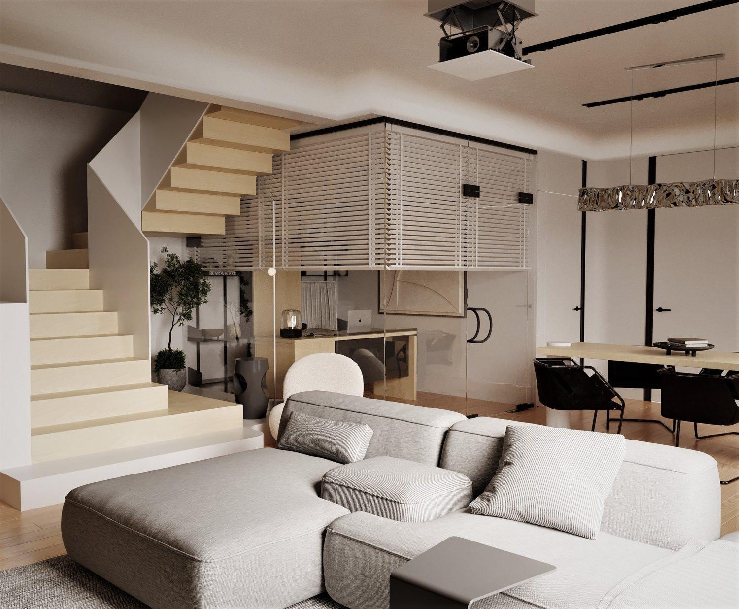 Living Room – Kitchen Interior