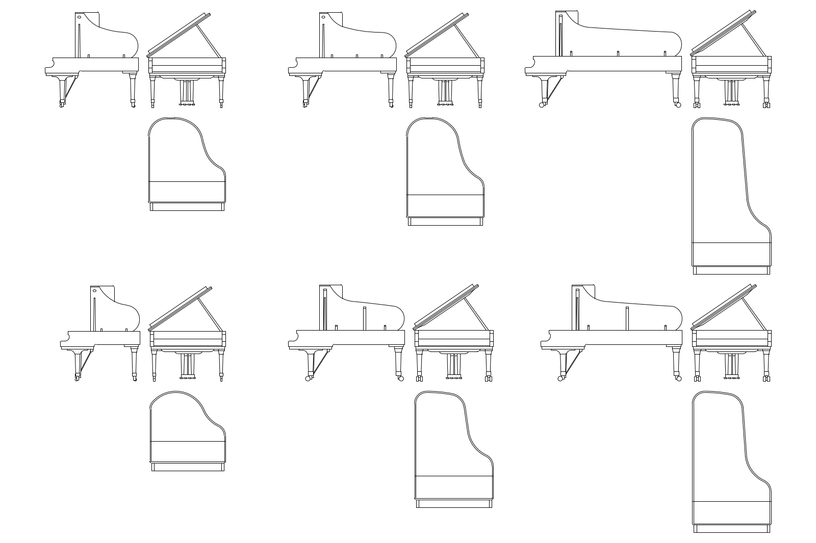 Piano in all projections