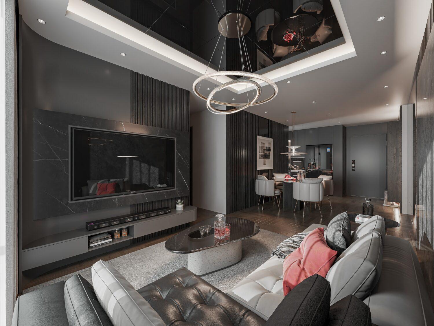 Living Room – Kitchen Interior