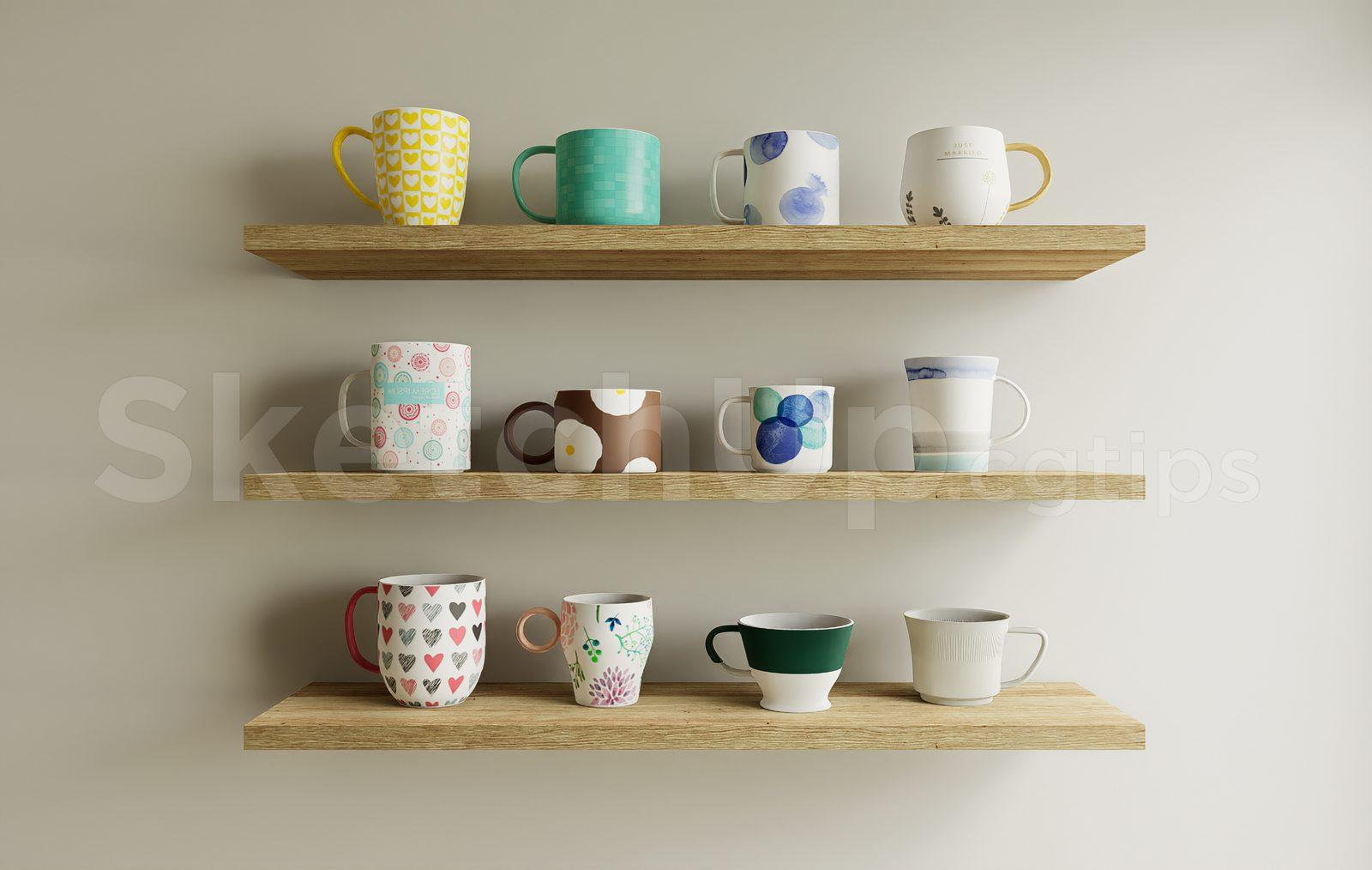 Modern Cup Collection Display