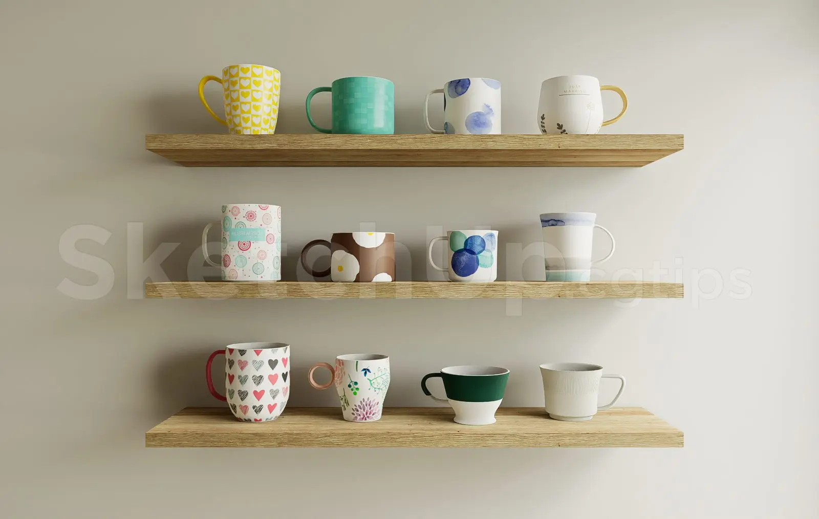 Modern Cup Collection Display