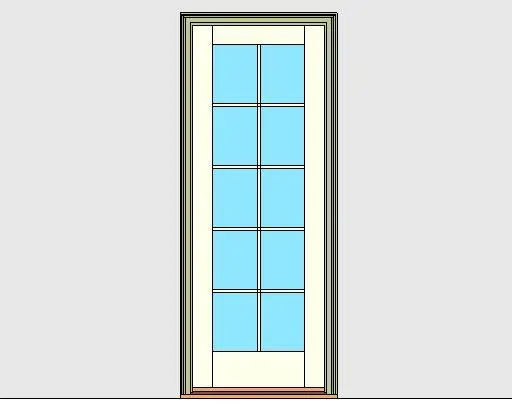 Kolbe Ultra Series Inswing Patio Door 1-Wide Oak Sill Units — preview 1, by Kolbe (RevitCity, CC0)