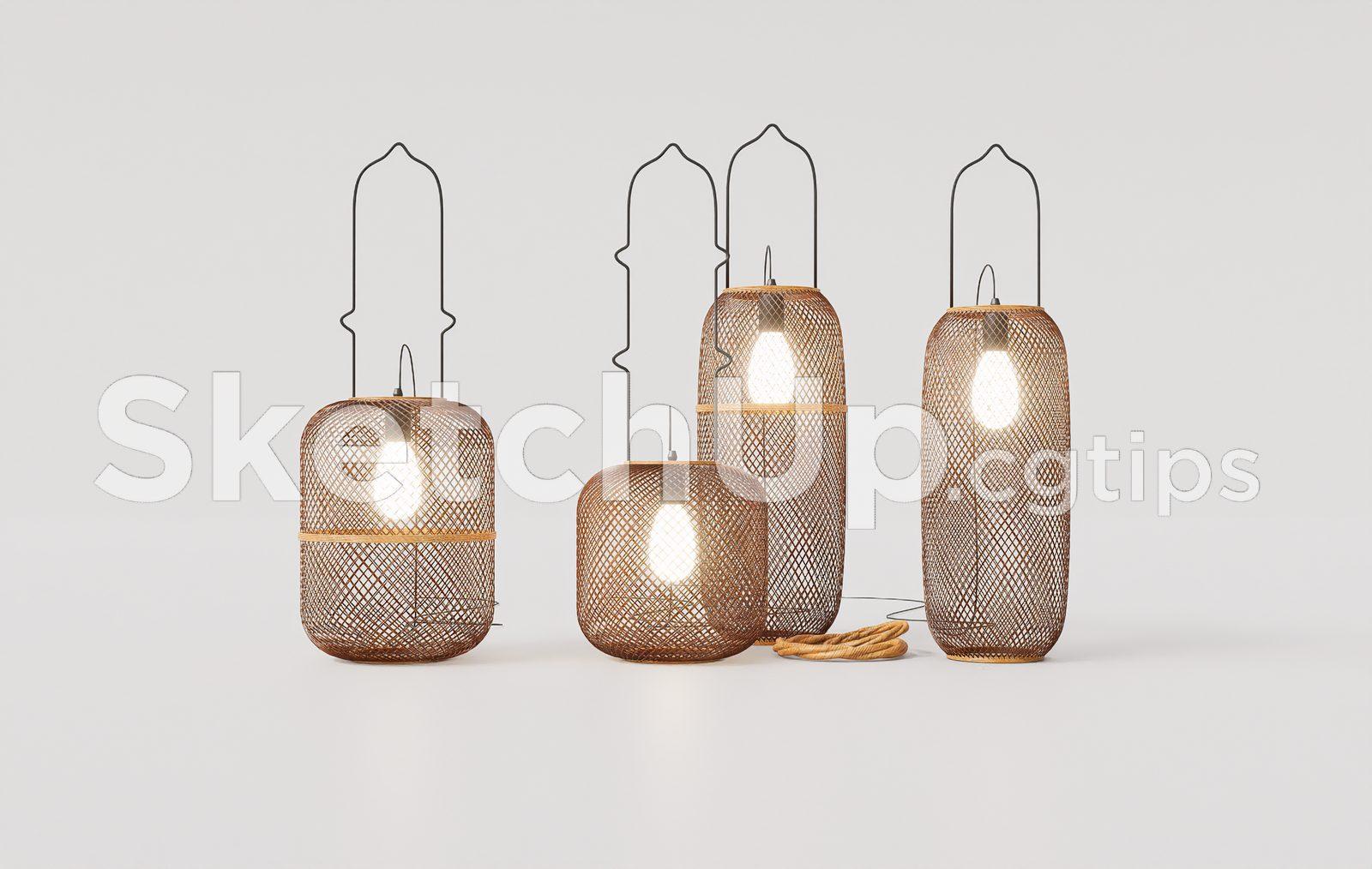 Floor Lamp Model for SketchUp – Interior Design Ready