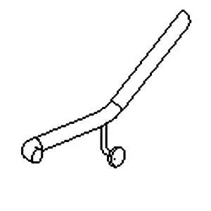 Handrail - Round with extension - start offset