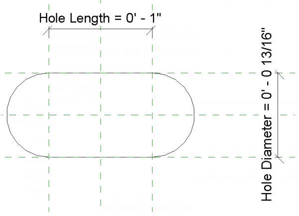 Slotted or Elongated Hole Detail Item
